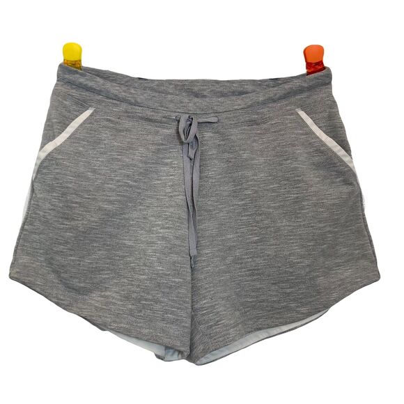 belk Pants - Drawstring Athletic Shorts Gray Women L 35x5 Pockets Relaxed Running